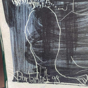 Gilbert Portanier, important vase en terre cuite signé daté 1998