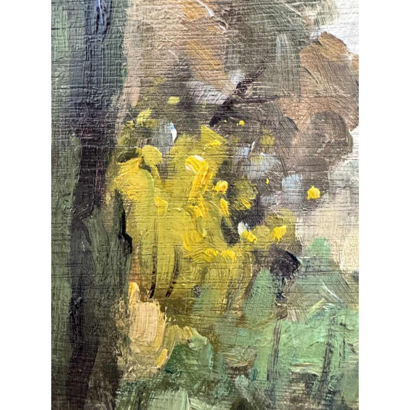 Adolphe Dupont (1898-1982): « Huis met vakwerk » schilderij