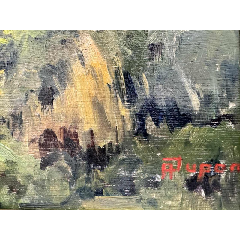 Adolphe Dupont (1898-1982): « Maison à colombages » peinture