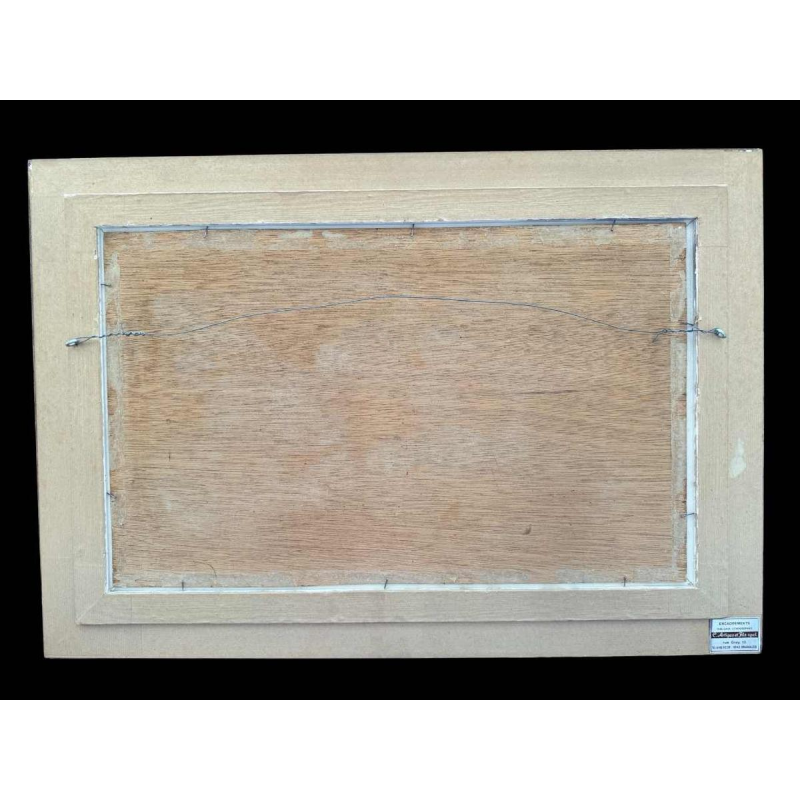 Adolphe Dupont (1898-1982): « Half-timbered house » painting