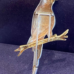 HERMES, vintage silver and gold ‘Parrot’ brooch, ca. 1960