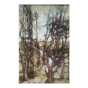 Schilderij van Michel De Gallard olieverf op doek, landschap jaren 1950