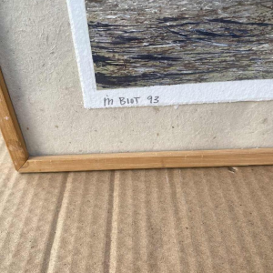 Painting Entre Mer et Ciel signed Michel Biot Modern Art 1993