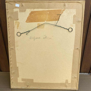 Painting Entre Mer et Ciel signed Michel Biot Modern Art 1993