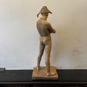 Charles René de Saint-Marceaux Harlequin terracotta sculpture, 19th century