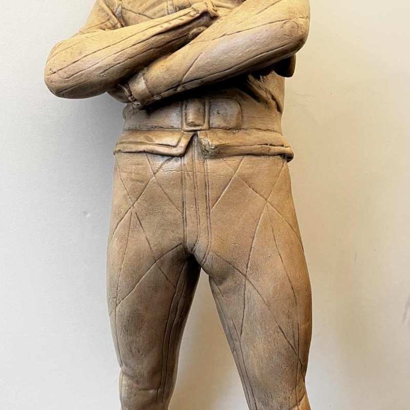 Charles René de Saint-Marceaux Harlequin terracotta sculpture, 19th century