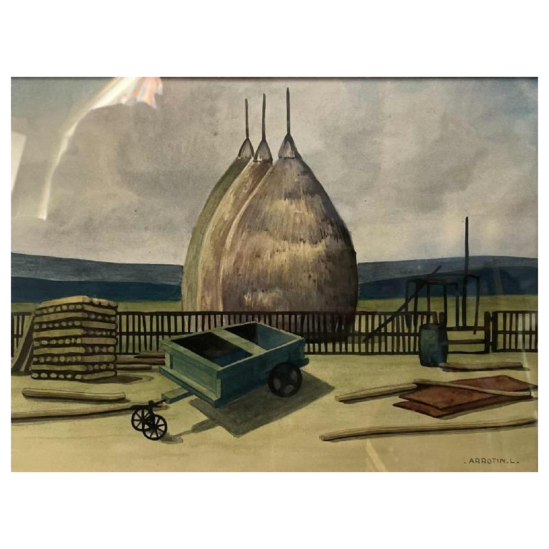 Léon ARROTIN (1912-1978) aquarelle