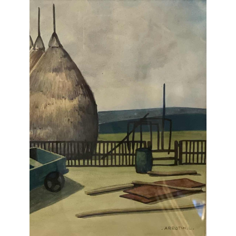 Léon ARROTIN (1912-1978) aquarel