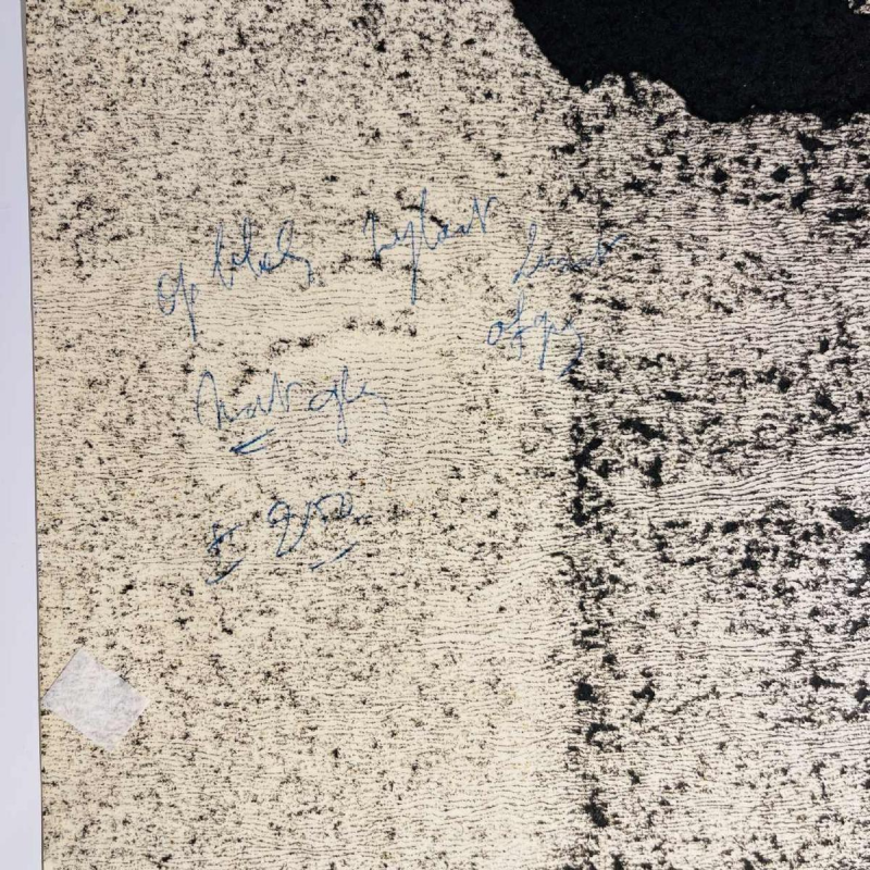 JAN BURSSENS, abstract schilderij, gemengde techniek op karton, midden 20e eeuw