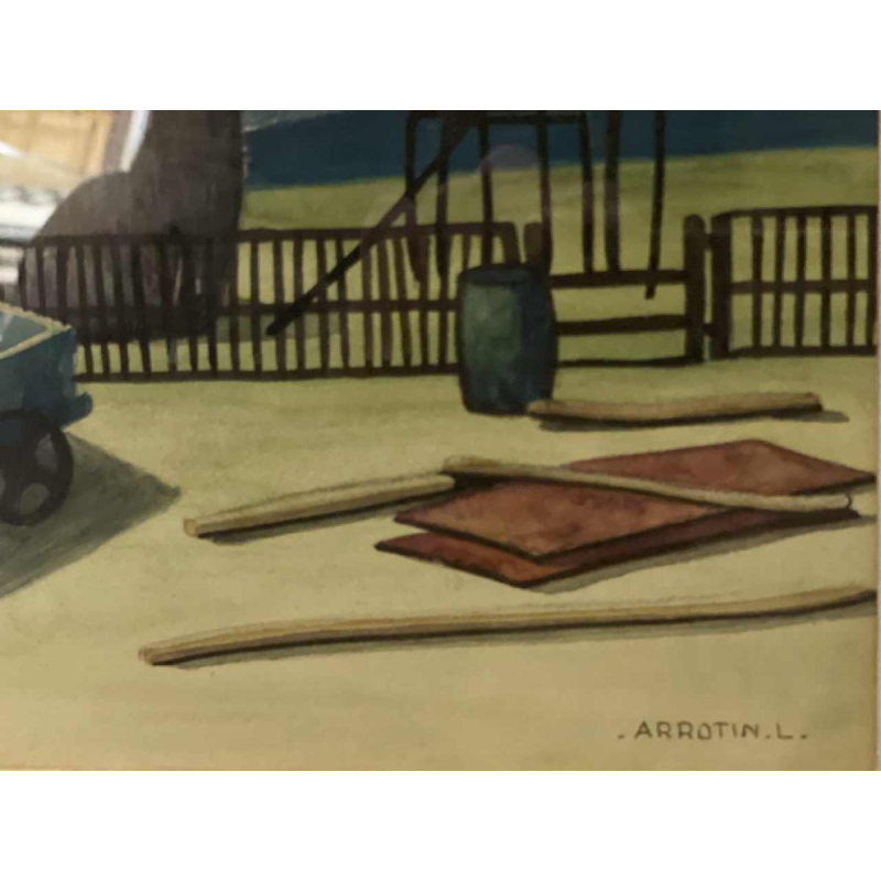Léon ARROTIN (1912-1978) aquarel