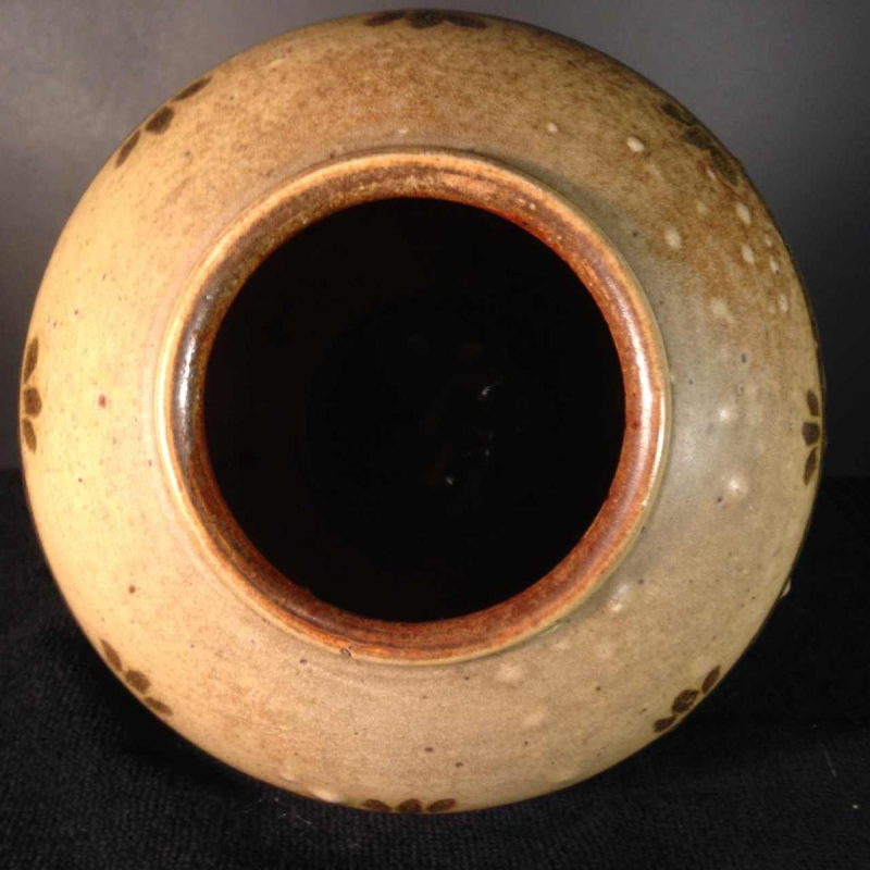 Eugène Paulus, Art Deco Africanist vase, Bouffioulx stoneware, 1924