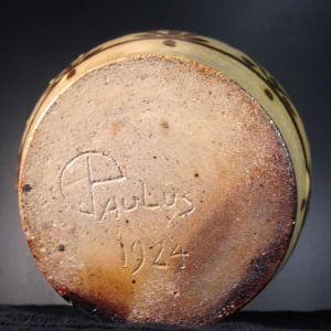 Eugène Paulus, vase africaniste Art Déco, grès de Bouffioulx, 1924