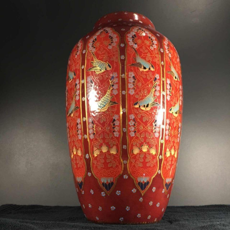 Emil Fischer, ceramic vase "tits" D253, Herend Pest before Zsolnay, 1880