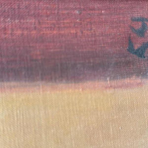 André Fau Clown oil on canvas, 1954