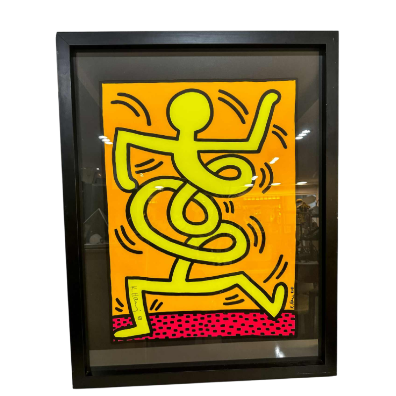 Keith Haring, sérigraphie signée 1983