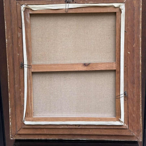 André Fau "Clown" tableau huile sur toile, 1954