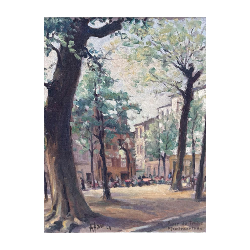 André Fau "Montmartre" tableau huile sur toile
