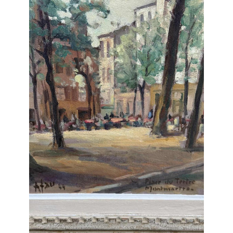 André Fau Montmartre schilderij olieverf op doek