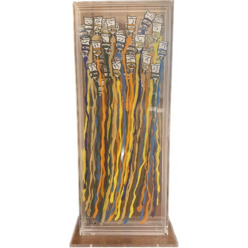 Arman Silkscreen On Plexiglass Rectangle