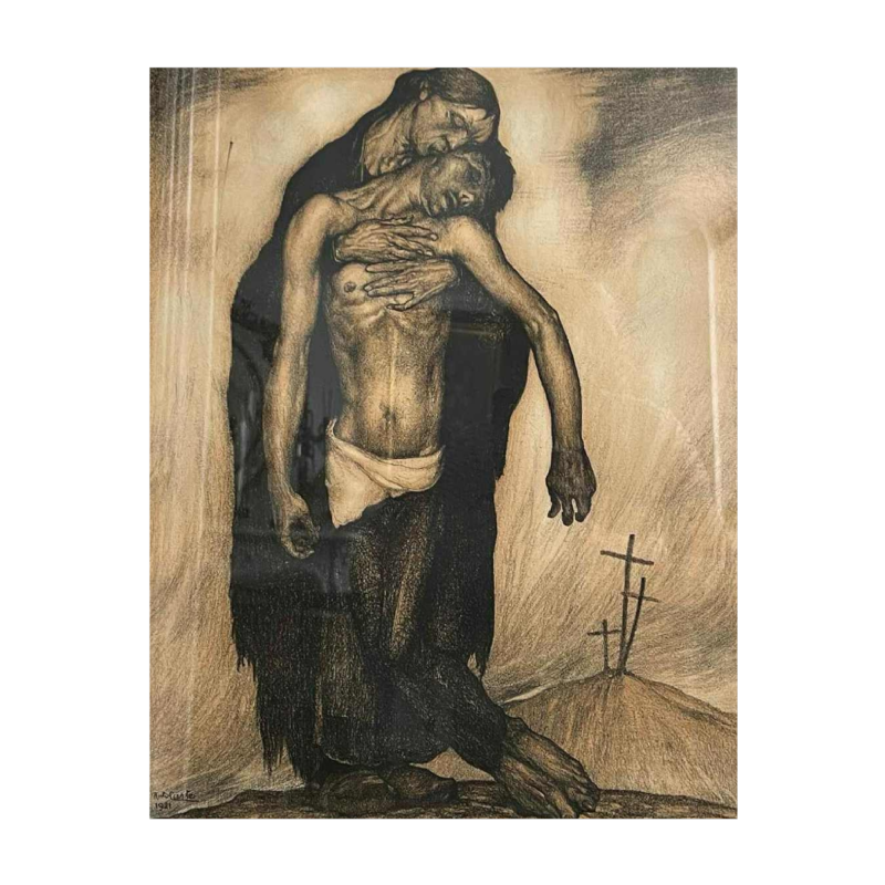 Anto CARTE, “Pietà”, lithographie sur papier, 1921
