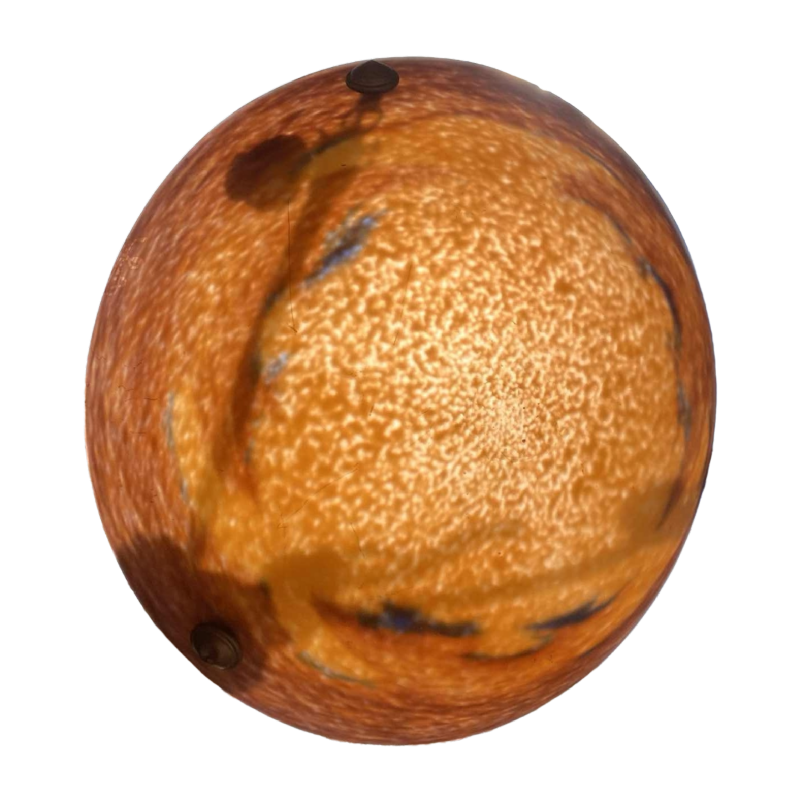 David Guéron dit Degue, plafonnier Art Déco signé en pâte de verre, ca 1920