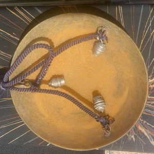 David Guéron dit Degué, gesigneerde Art Deco plafondlamp, pâte de verre, ca 1920