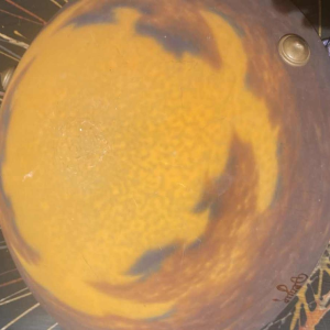 David Guéron dit Degue, plafonnier Art Déco signé en pâte de verre, ca 1920