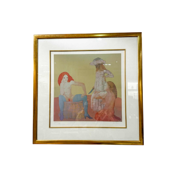 Leonor Fini, lithographie 3 jeunes filles, signée et numérotée