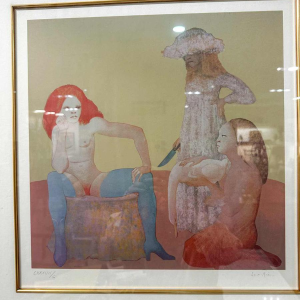 Leonor Fini, lithographie 3 jeunes filles, signée et numérotée