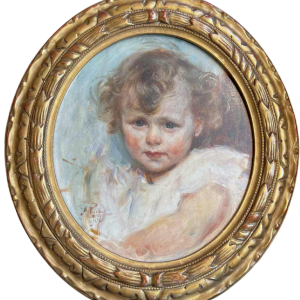 Herman RICHIR, “Portret van een kind“, olieverf op paneel, 1906