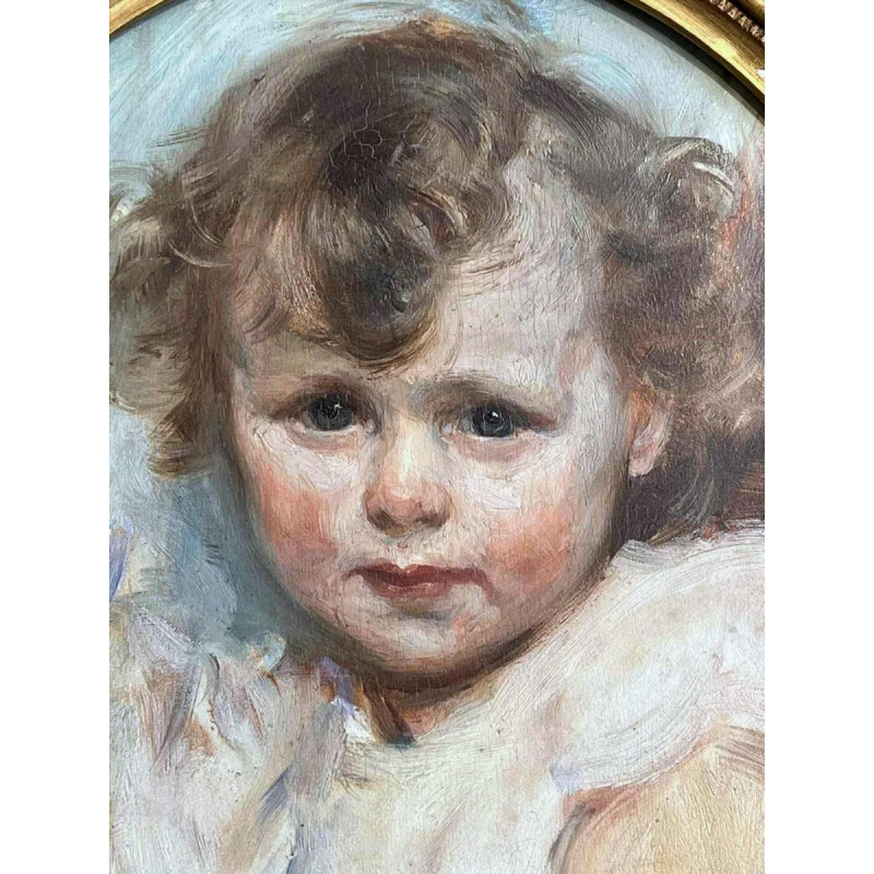 Herman RICHIR, “Portrait of a child“, oil on panel, 1906