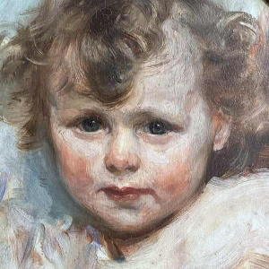 Herman RICHIR, “Portrait of a child“, oil on panel, 1906