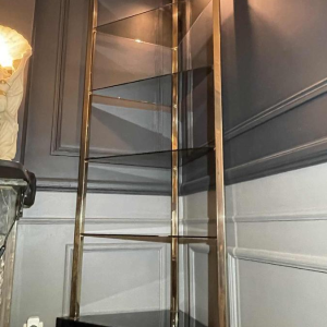 ROMEO REGA (attr) Shelf / Showcase / Corner Design Hollywood Regency 1970s