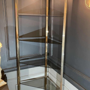 ROMEO REGA (attr) Shelf / Showcase / Corner Design Hollywood Regency 1970s