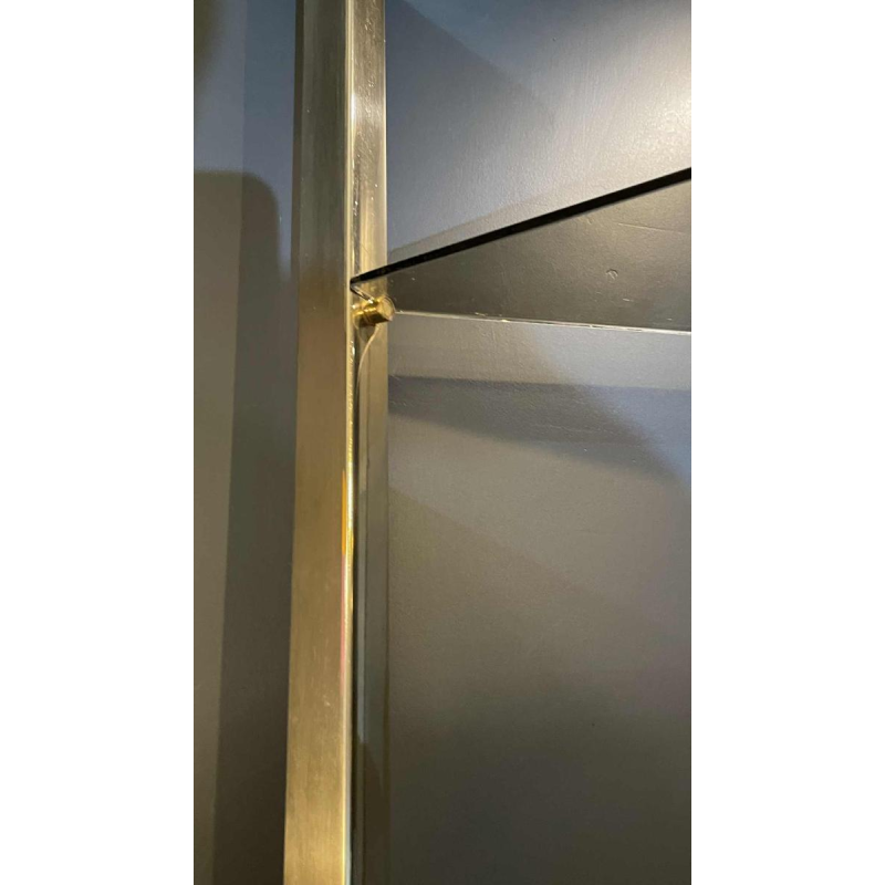 ROMEO REGA (attr) Plank / Vitrine / Hoekontwerp Hollywood Regency 1970s