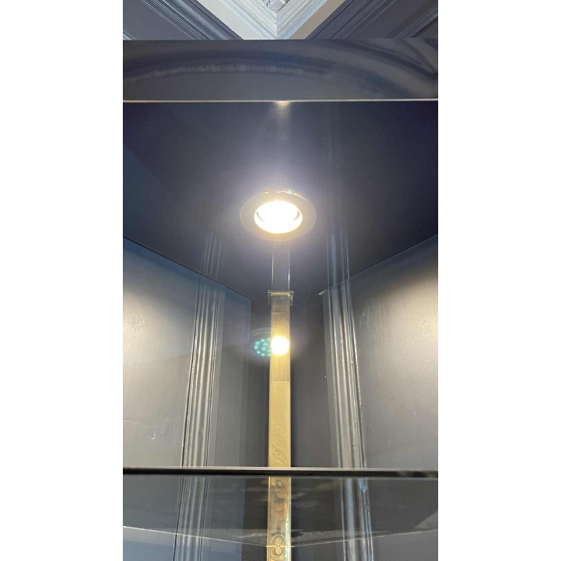 ROMEO REGA (attr) Plank / Vitrine / Hoekontwerp Hollywood Regency 1970s