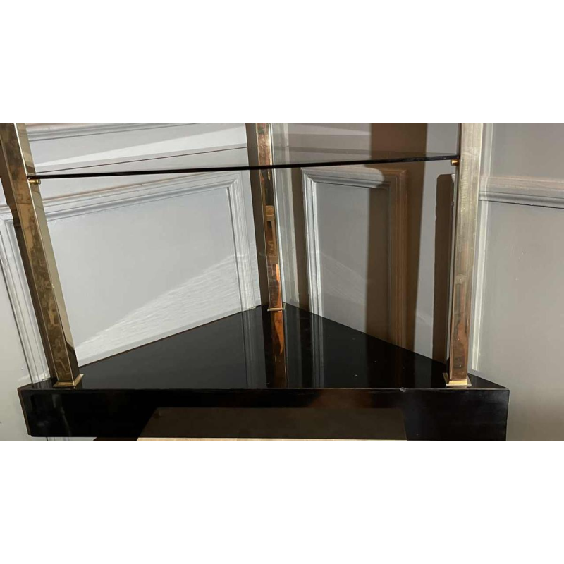 ROMEO REGA (attr) Etagère / Vitrine / Encoignure Design Hollywood Regency 1970s