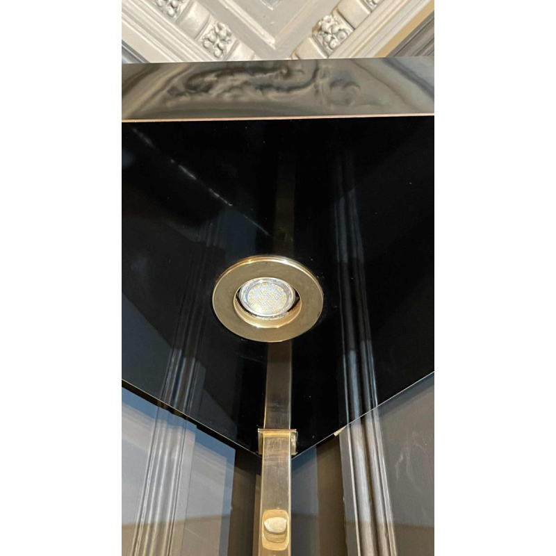 ROMEO REGA (attr) Etagère / Vitrine / Encoignure Design Hollywood Regency 1970s