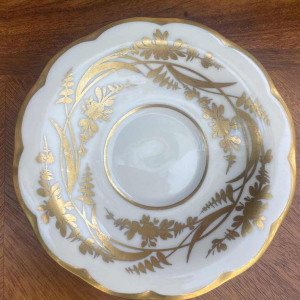 Haviland / Cambet, porcelain tea service, gilded with fine gold, 12 persons