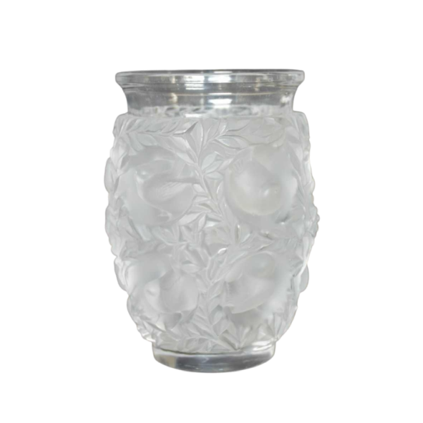Lalique France, ‘Bagatelle’ vase in clear satin crystal