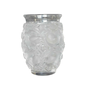 Lalique France, vase “Bagatelle“ en cristal clair satiné
