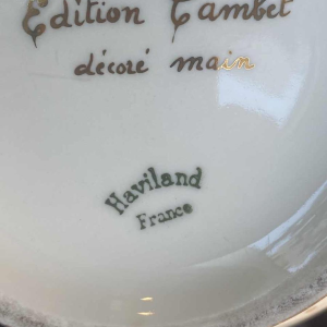 Haviland / Cambet, porseleinen theeservies, verguld met fijn goud, 12 personen