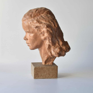 Paul Sersté (1910-2000) - Vrouwenbuste in terracotta, gesigneerd