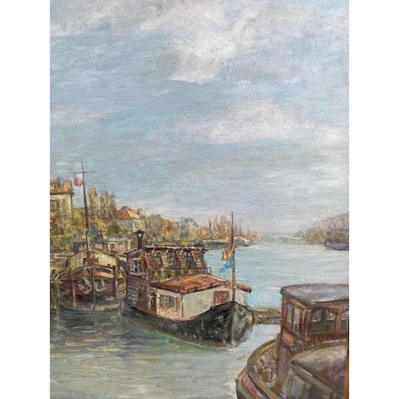 Tableau A.G Korovine "Les Quais de Seine à Paris" peinture huile sur toile