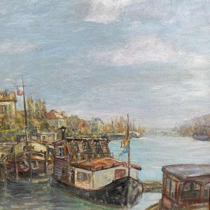 Tableau A.G Korovine "Les Quais de Seine à Paris" peinture huile sur toile