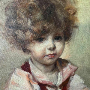 Herman Jean Joseph RICHIR, “Portrait d’un enfant“, Huile sur toile, 1933