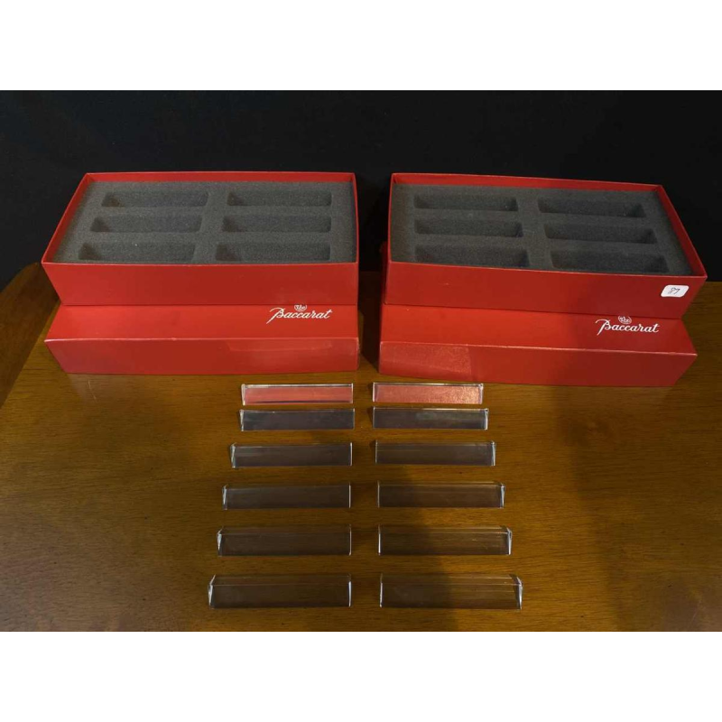 Baccarat, set of 12 knife rests