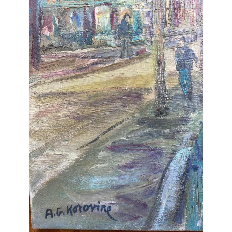 Tableau A.G Korovine "Les Quais de Seine à Paris" peinture huile sur toile