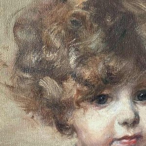 Herman Jean Joseph RICHIR, “Portret van een kind“, Olieverf op doek, 1933