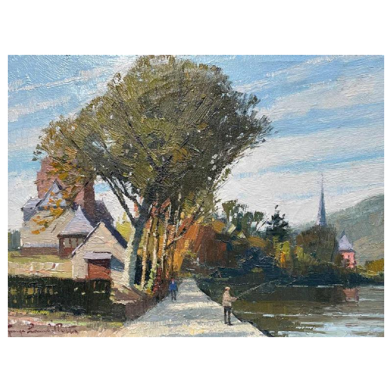 George LAMBILLOTTE (1915-1998): « Paysage de Godinne »